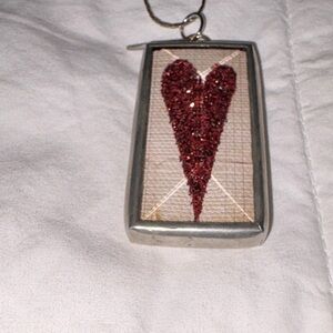 JK Red Heart reversible Pendant